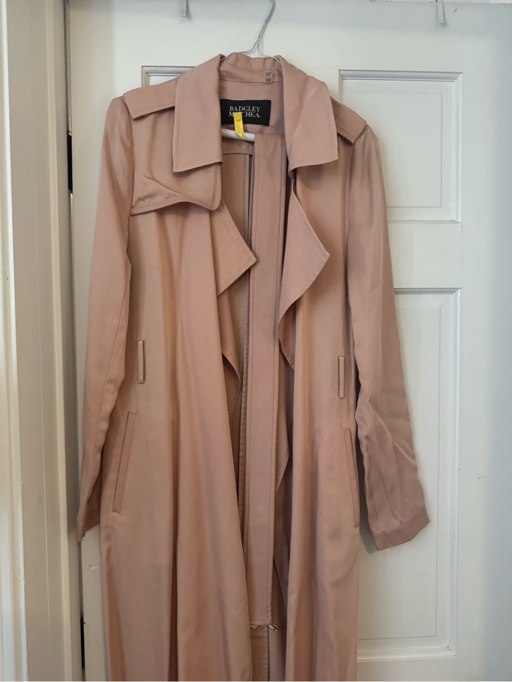 Badgley Mischka Dusty Blush Trench Coat